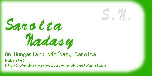 sarolta nadasy business card